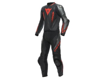 Dainese Laguna Seca 5 2-piece leather suit Black/Anthra/Fluo-Red