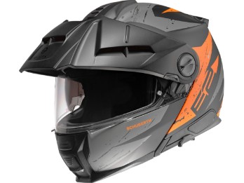 Schuberth E2 Explorer Orange Adventure flip-up helmet