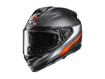 HJC F72 Carbon Eos MC-6HSF orange Integral Helm mit Sonnenblende