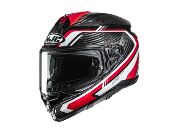 HJC F72 Carbon Kairo MC-1 rot Integral Helm mit Sonnenblende