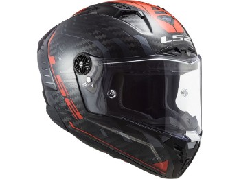 FF805 Thunder Sputnik Metal Red Carbon helmet