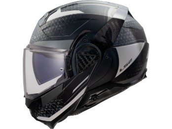 LS2 FF910 Advant 2 Astral Grau Klapp-Helm glanz schwarz