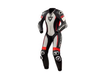 Revit Xena 4 Lady Damen Lederkombi 1-Teiler One piece schwarz/neon-rot
