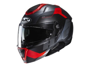 HJC i91 Carst MC-1SF flip-up helmet red