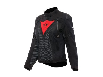 Dainese Super Sprint D-Dry women jacket motorcycle waterproof black/black/red-lava