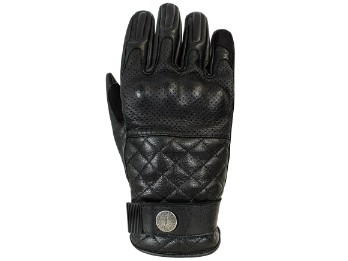 Tracker XTM Black klassicher Motorrad Leder Handschuhe