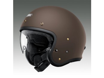 Shoei J.O 2 / JO 2 Jet Helm Off matt braun