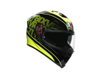 K5 S Fast 46 Schwarz/Neon-Gelb Motorrad Helm