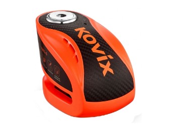 KOVIX KNX10 Brems-Scheibenschloss Alarm Bremsscheiben Schloß für Motorrad 10mm Pin orange