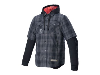 Alpinestars MO.ST.EQ Hybrid Tartan Shirt tar grau/schwarz
