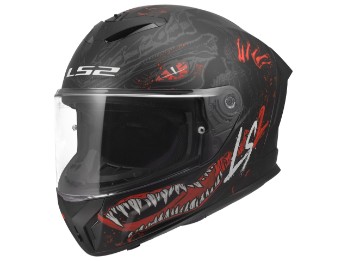 LS2 FF820 Rapid 3 Kaiju 2 schwarz/rot Integral Helm Motorrad