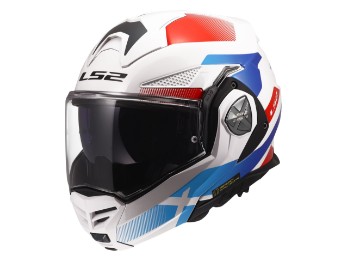 LS2 FF901 Advant X Nova Touring Klapp-Helm weiss/blau/rot