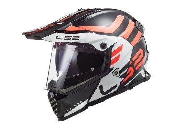 LS2 MX436 Pioneer Evo Helmet Flat Black/White