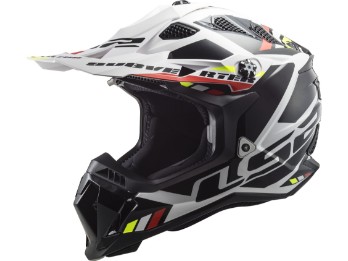 LS2 MX700 Subverter Evo 2 Stomp White/Black MX Cross Enduro Helm 