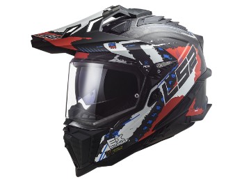 LS2 MX701 Explorer C Extend 06 Matt Red Adventure Helm
