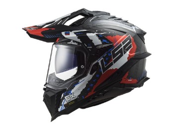 MX701 Explorer C Extend Matt Red Carbon Adventure Helm