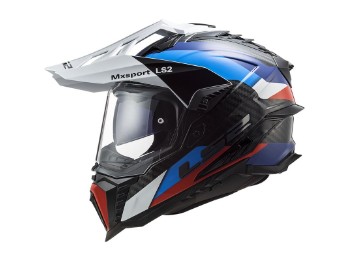 MX701 Explorer C Frontier Black Blue Carbon adventure helmet