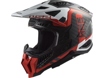 LS2 MX703 Carbon X-Force 06 Victory Red White MX Offroad Enduro Helm