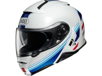 Shoei Neotec 2 Separator TC-10 white/blue Flipup-Helmet