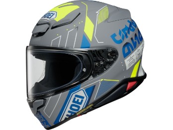 Shoei NXR 2 Accolade Helm TC-10 grau/gelb/blau