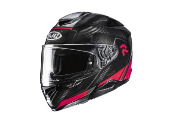 HJC RPHA 72 Carbon Fynex MC-1 rot Integral Helm mit Sonnenblende