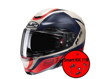 HJC Rpha 91 Rafino MC-1SF Klapp-Helm mit SMART HJC 11B gratis