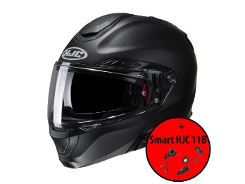 HJC Rpha 91 Klapp-Helm matt-schwarz mit SMART HJC 11B gratis