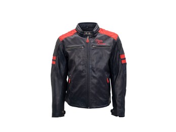 Jari motorcycle jacket navy/red