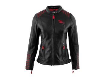Amanda Lady Leatherjacket Black/Red