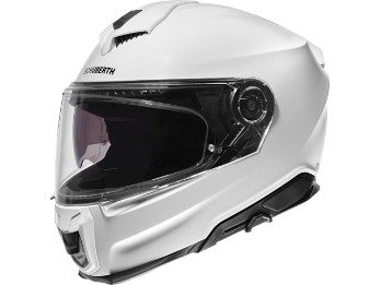 Schuberth S3 Glossy White helmet with sun visor