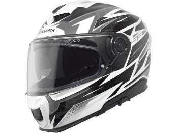 Schuberth S3 Thunder White Integral Helm mit Sonnenblende