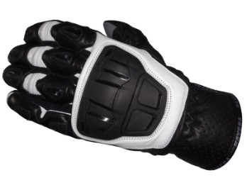Slayer Handschuhe kurz schwarz/weiß