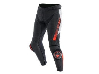Dainese Super Speed perf. Lederhose Schwarz/Weiß/Fluo-Rot