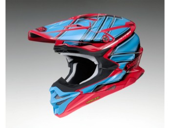 Shoei VFX-WR Glaive TC-1 rot/blau MX Enduro Helm