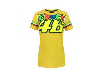 VR46 Stripes Lady T-Shirt Valentino Rossi yellow