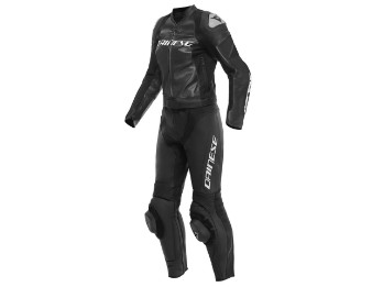 Dainese Mirage Lady 2-piece leather suit black / black / white