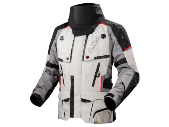 LS2 APOLLO MAN JACKET GREY BLACK RED