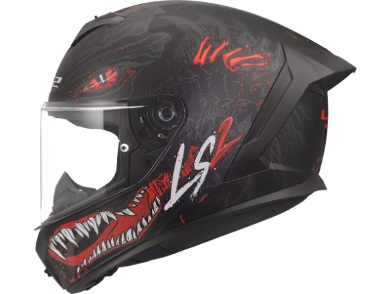 LS2 FF820 RAPID III KAIJU II BLACK RED WHITE  -  (11)