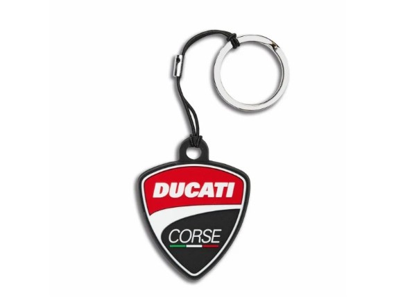 Gummi Schlüsselanhänger-Ducati Corse Shield