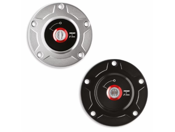 Tankverschluss aus Aluminium, aus dem Vollen gearbeitet.