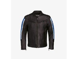 BMW Lederjacke Schwabing schwarz/blau Herren