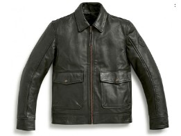 Lederjacke Engineer Herren schwarz