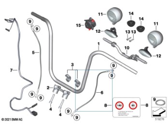 R18 Kupplungsleitung, L=501 mm