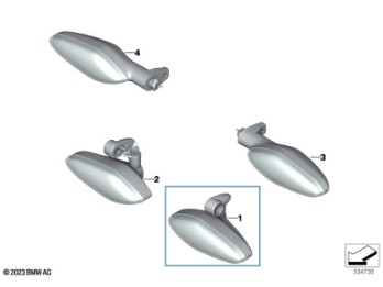 R18 LED-Blinkleuchte vorn, links, Schwarz