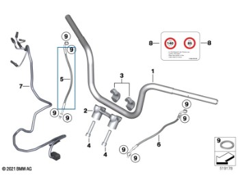 R18 Bremsschlauch L=285 mm