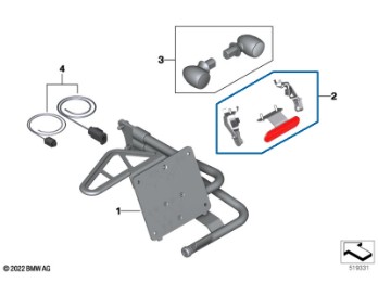 R18 Satz Halteblech, LED-Heckleuchte