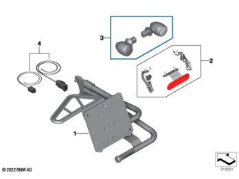 R18 Multifunktionaler LED Miniblinker für seitlichen Kennzeichenträger