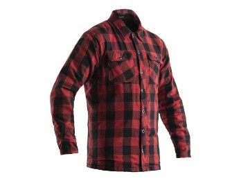 Textiljacke Lumberjacket Herren aramid-rot / grau