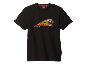 Farbiger Headdress Herren T-Shirt schwarz
