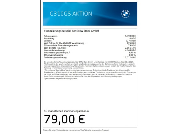 BMW G310GS, 0019948